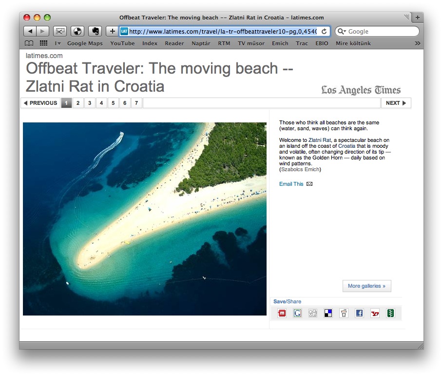 LA Times Travel, Brac